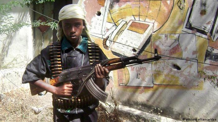 A young al-Shabab soldier prepares to join fighting