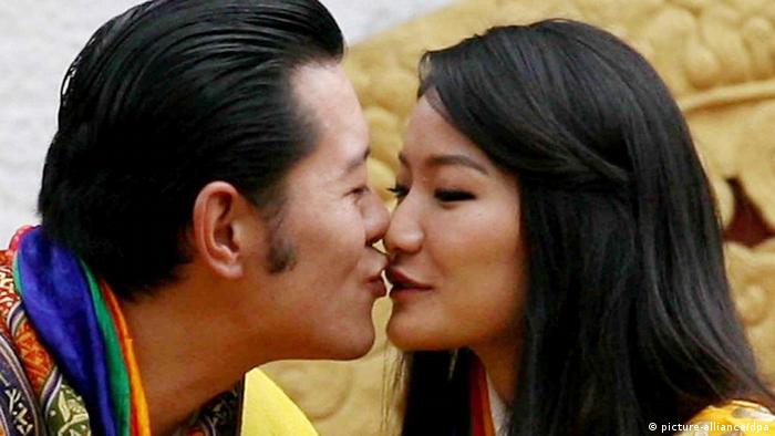 The king and queen of Bhutan