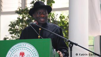 Präsident Goodluck Jonathan (Katrin Gänsler)