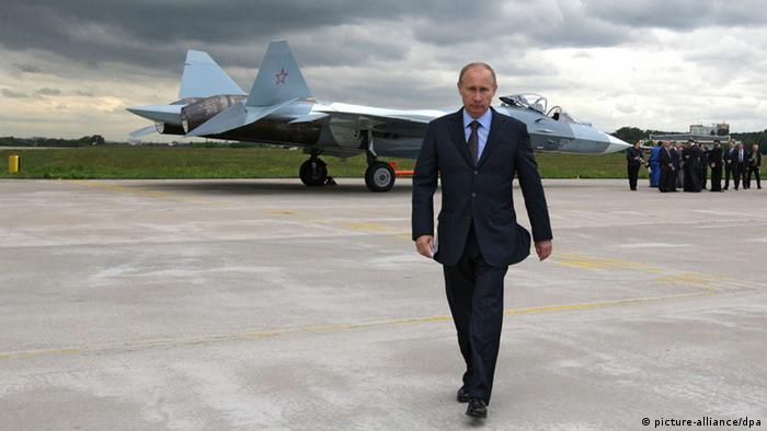 Putin Russische Luftstreitkräfte Kampfflugzeug Test 2010
