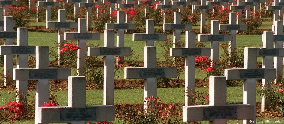 Cemitério de soldados franceses em Douaumont, palco da Batalha de Verdun
