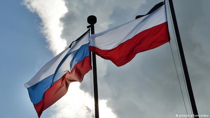 Russland Polen Flaggen