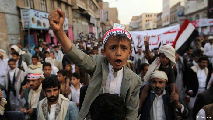 Jemen Proteste Houthi Schiiten 21.08.2014