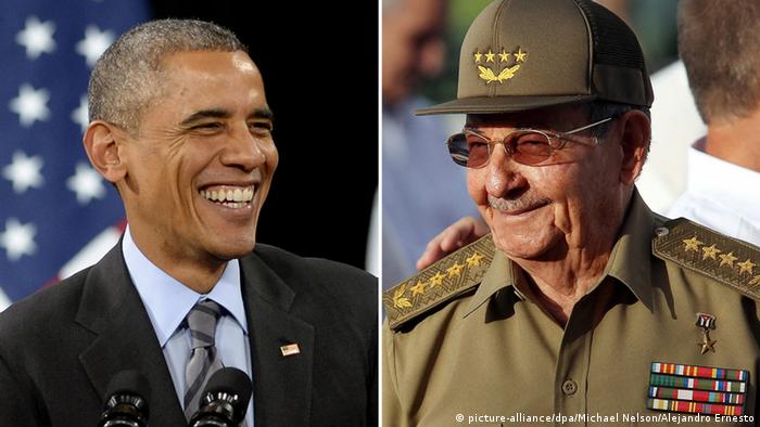 Bildergalerie Kuba Bildkombo Barack Obama Raul Castro 