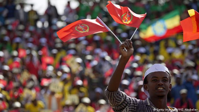 Äthiopien vor der Wahl EPRDF Anhänger in Addis Abeba