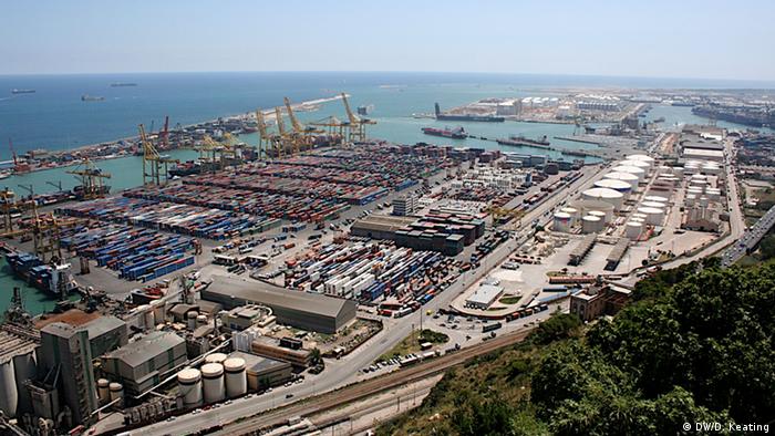 Container port, Barcelona, Spain