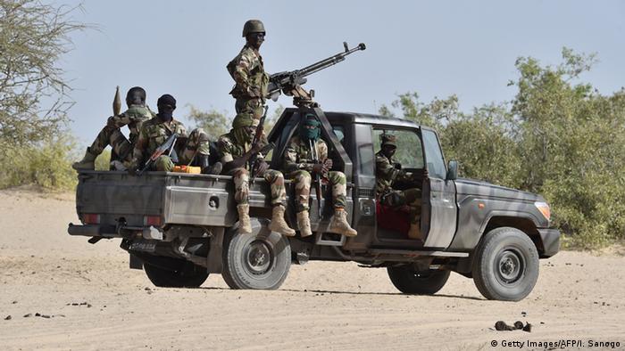 Nigerien soldiers patrol in Bosso, near the Nigerian border, on May 25, 2015 (Photo: ISSOUF SANOGO/AFP/Getty Images)