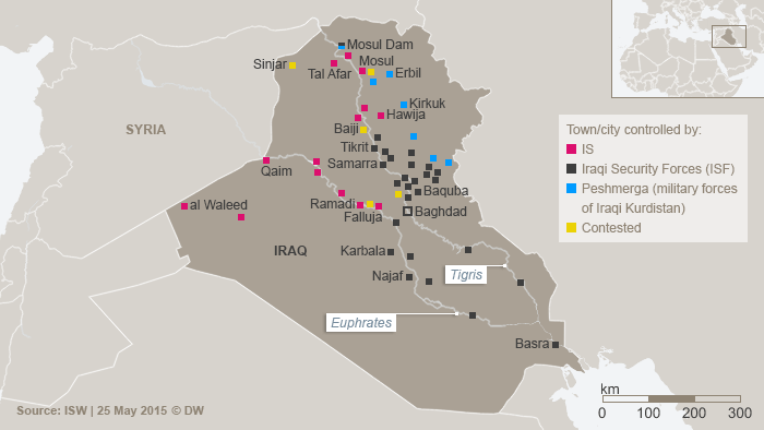 Karte IS Irak 25.05.2015 Englisch