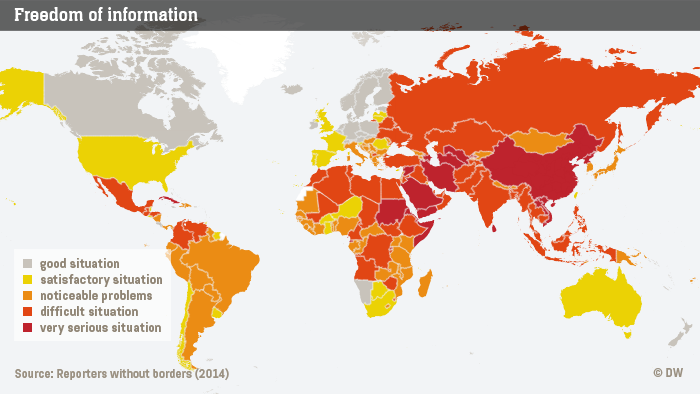 آخرین گزارش وضعیت آزادی مطبوعات و رسانه‌ها در کشورهای جهان 
