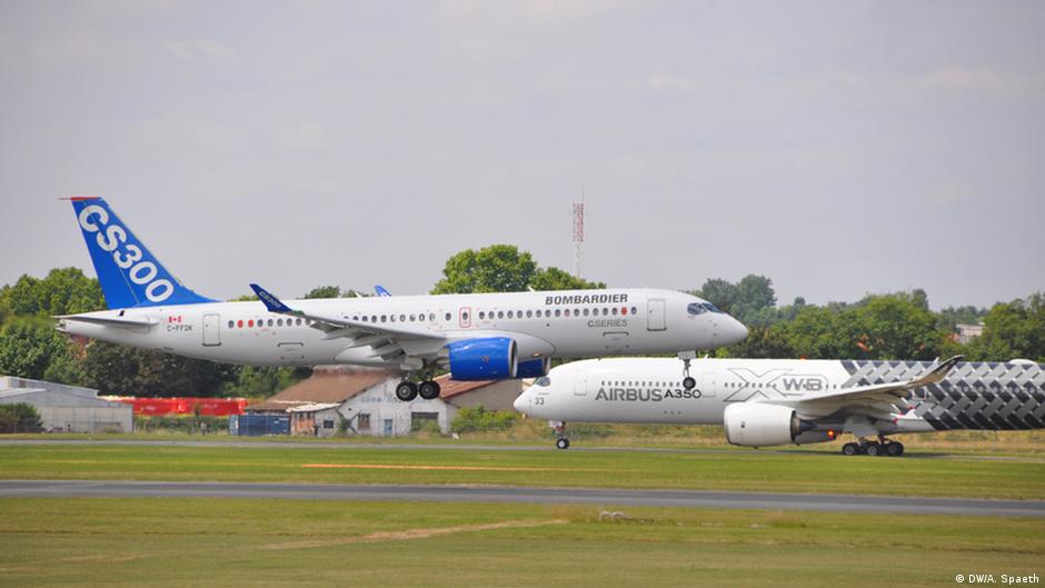Bombardier CS300 и Airbus A350 XWB