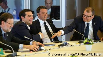 Brüssel Griechenland finnisc​​her Premierminister Juha Sipila und Alexis Tsipras
