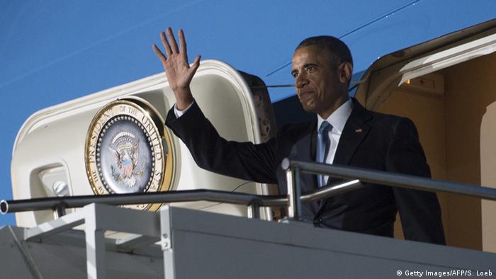 US President Barack Obama arrives in Kenya