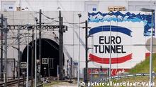 The entrance to the Channel Tunnel at Calais