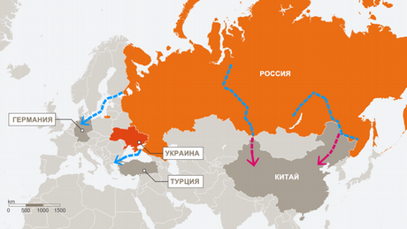 Инфографика: трубопроводные мегапроекты Газпрома