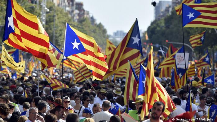 Demonstration in Barcelona für die Unabhängigkeit von Spanien (Foto: AFP/Getty Images)  