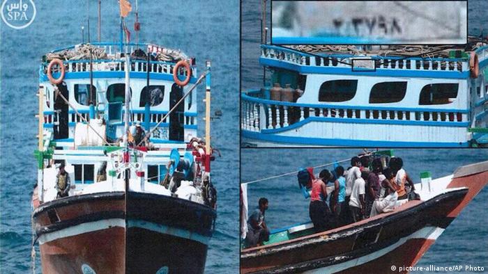 تصویری که خبرگزاری رسمی عربستان سعودی از قایق توقیف شده منتشر کرده است