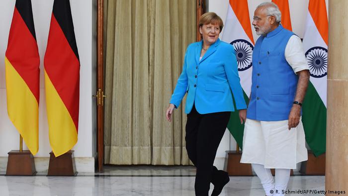 Angela Merkel na Narendra Modi mjini New-Delhi