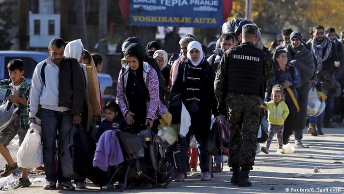Serbien Mazedonien Flüchtlinge bei Preshevo