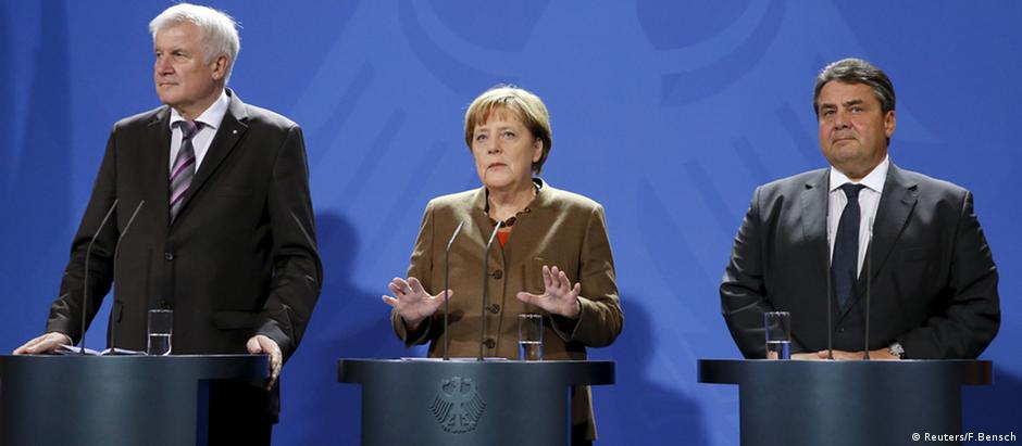 Seehofer, Merkel e Gabriel chegam a acordo sobre crise migratória