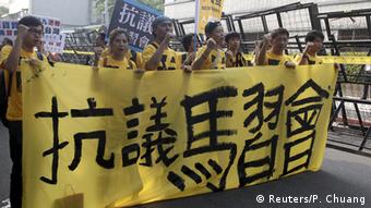 Taiwan Taipei Proteste gegen Treffen Ma Ying-jeou und Xi Jinping