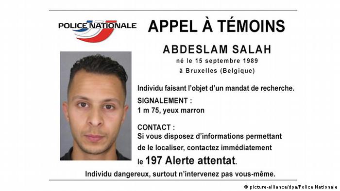 عبداسلام صلاح، فرد متواری مظنون به دست داشتن در ترورهای پاریس. این تصویر را وزارت کشور فرانسه منتشر کرده است