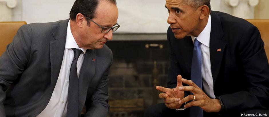 François Hollande foi a Washington pedir apoio de Barack Obama