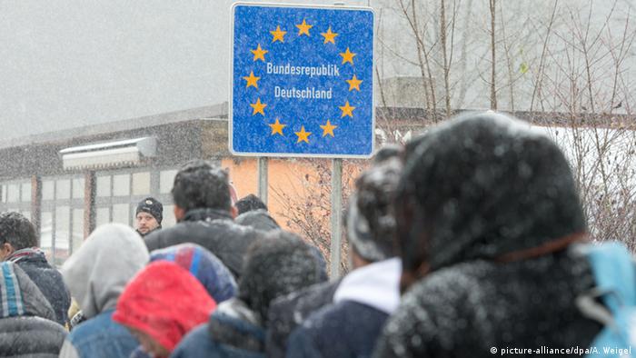 Österreich Deutschland Flüchtlinge bei Wegscheid