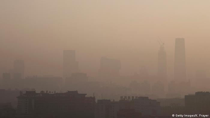 Buildings in Beijing seen through a thick layer of smog (Photo: Getty Images/K. Frayer)