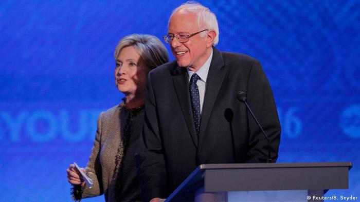 USA Wahlkampf Demokraten TV-Duell Bernie Sanders & Hillary Clinton