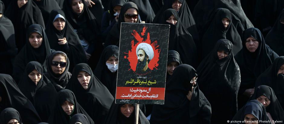 Protesto na segunda-feira no Irã contra a execução de clérigo xiita