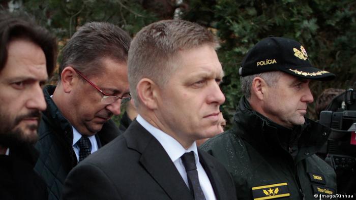 Slowakei Bratislava Premier Robert Fico Polizei