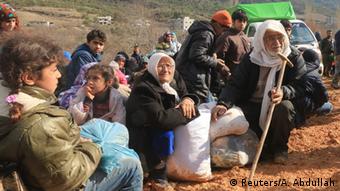 Syrer an der Grenze zwischen Syrien und der Türkei