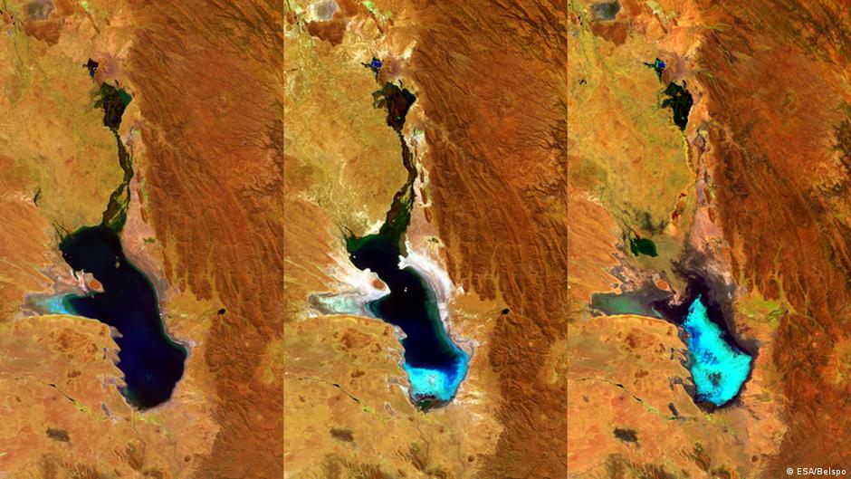 Δορυφορικές εικόνες της λίμνης που σοκάρουν 