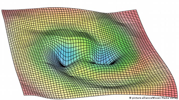 Викривлення простору гравітаційними хвилями - ілюстрація