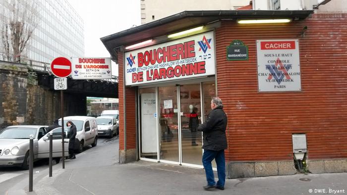 Kosher butcher shop Boucherie de L'Argonne in Paris' 19th district