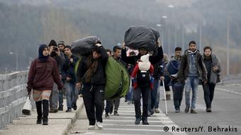 Migrants at the Greek border