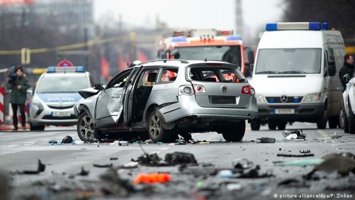 راننده اتوموبیل در اثر انفجار کشته شد 