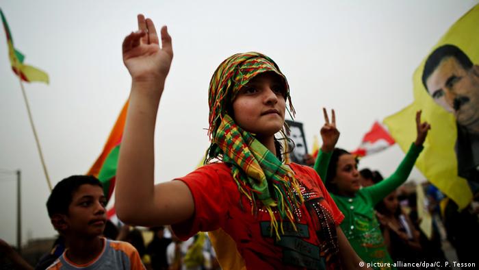 PYD supporters demonstrate for greater autonomy