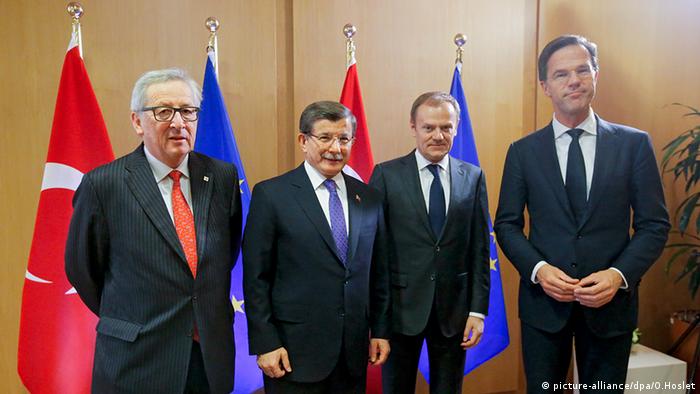 Ahmet Davutoglu Brüssel Türkei Verhandlungen Donald Tusk Jean-Claude Juncker Mark Rutte 