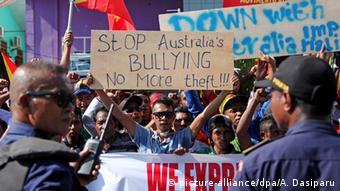 Ost Timor Dili Proteste vor Australischer Botschaft