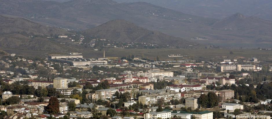 Stepanakert, a principal cidade da autoproclamada República do Nagorno-Karabakh