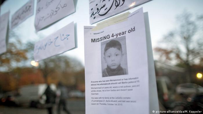Aufruf zur Suche nach eimem vermissten Vier-Jährigen in Berlin (Foto: dpa)