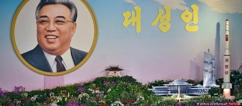 O aniversário do fundador do país, Kim Il-sung, é fortemente celebrado na Coreia do Norte