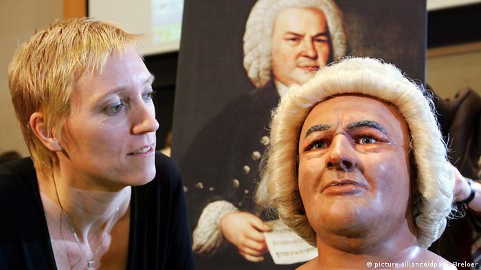 Reconstrução do rosto de Johann Sebastian Bach (1685-1750) na Casa Bach de Eisenach