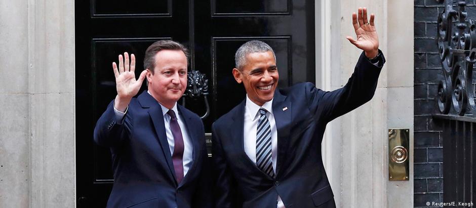 Premiê britânico, David Cameron, e presidente dos EUA, Barack Obama, em Londres