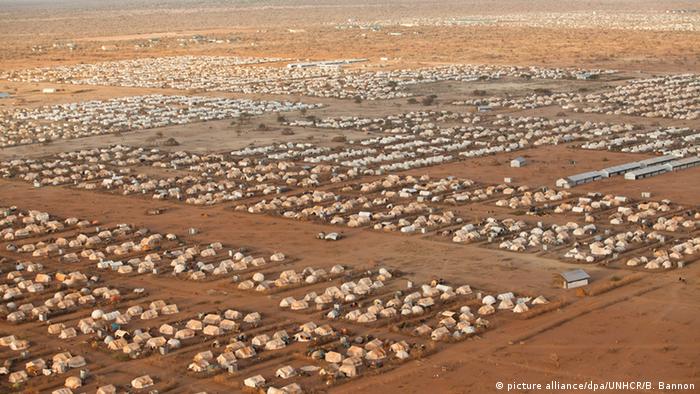An aerial view of Dadaab refugee camp in Kenya.