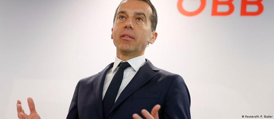 Até então chefe da empresa ferroviária estatal ÖBB, Christian Kern é o novo chanceler federal da Áustria