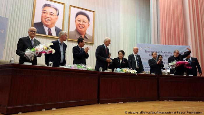 The Nobel laureates conference at a Pyongyang university