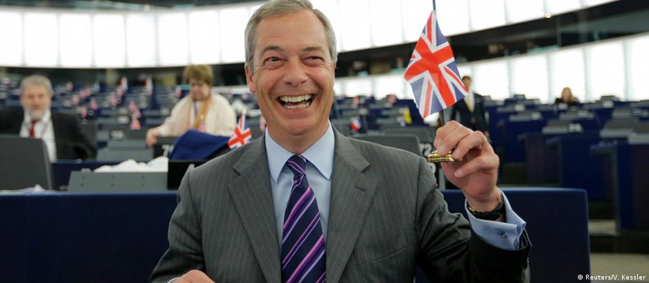 O líder do partido populista britânico Ukip, Nigel Farage