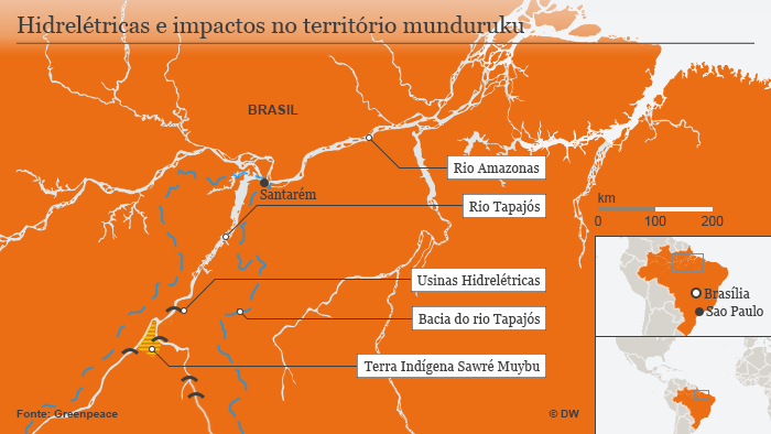 Infográfico Manduruku, hidrelétricas no Rio Tapajós